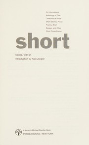 Cover of Short by Alan Ziegler