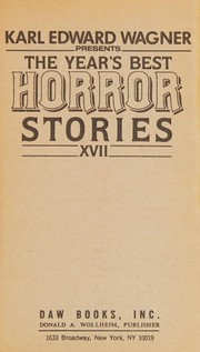 Cover of The Years Best Horror Stories by Nina Kiriki Hoffman