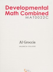 Cover of Developmental Math Combined by Groccia Al