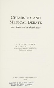Cover of Chemistry and medical debate by Allen G Debus