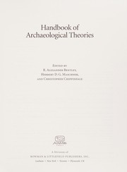 Front cover of Handbook of archaeological theories by R. Alexander Bentley