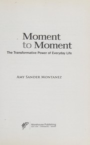 Cover of Moment to Moment by Amy Sander Montanez