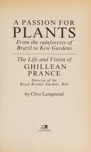 Cover of A passion for plants by Clive Langmead