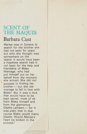 Front cover of Scent of the Maquis by Barbara Cust