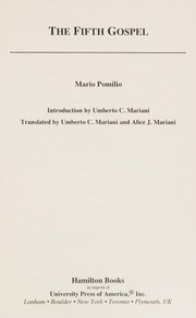 Front cover of Fifth Gospel by Mario Pomilio