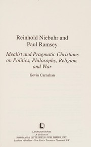 Cover of Reinhold Niebuhr and Paul Ramsey by Kevin Carnahan