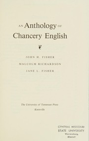 Cover of An Anthology of Chancery English by John H. Fisher
