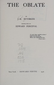 Cover of L'oblat by Joris-Karl Huysmans