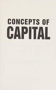 Front cover of Concepts of Capital by Jacek Tittenbrun