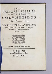 Front cover of Iulii Caesaris Stellae nobilis Romani Columbeidos libri priores duo by Giulio Cesare Stella