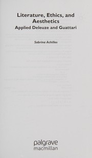Front cover of Literature, ethics, and aesthetics by Sabrina Achilles
