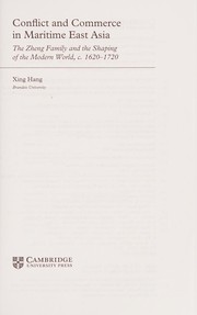 Front cover of Conflict and Commerce in Maritime East Asia by Xing Hang