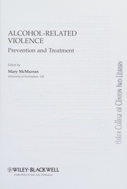 Front cover of Alcohol-Related Violence by Mary McMurran