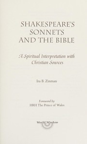 Front cover of Shakespeare's sonnets and the Bible by Ira B. Zinman