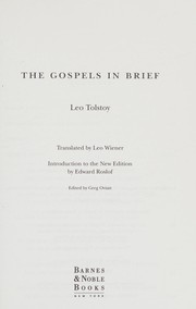 Cover of The Gospels in brief by Лев Толстой