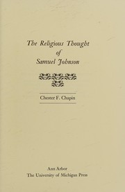 Front cover of The religious thought of Samuel Johnson by Chester Fisher Chapin