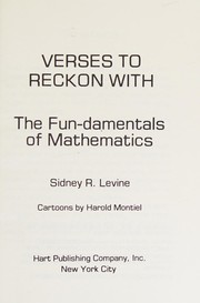 Front cover of Verses to reckon with by Sidney R. Levine