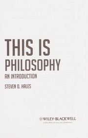 Cover of This is philosophy by Steven D. Hales