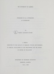 Front cover of Dynamique de la litterature au secondaire by France Levasseur-Ouimet
