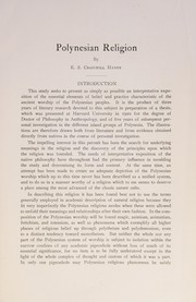 Cover of Polynesian religion by Handy, E. S. Craighill