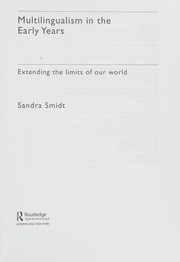 Front cover of Multilingualism in the Early Years by Sandra Smidt