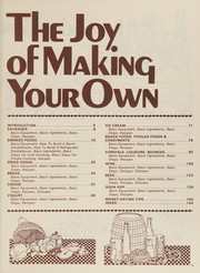 Front cover of The Joy of making your own by Consumer Guide Editors
