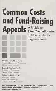 Front cover of Common costs and fund-raising appeals by David J. Harr