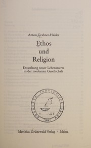 Cover of Ethos und Religion by Anton Grabner-Haider