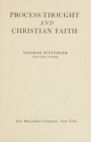 Front cover of Process-thought and Christian faith by W. Norman Pittenger