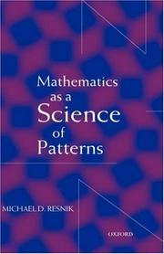 Front cover of Mathematics as a science of patterns by Michael D. Resnik
