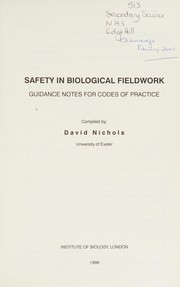 Cover of Safety in Biological Fieldwork by David Nichols