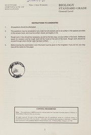 Front cover of General biology by Scottish Certificate of Education Examination Board