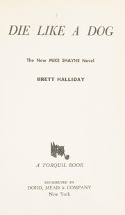 Cover of Die like a dog by Brett Halliday