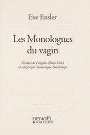 Cover of The Vagina Monologues by V (formerly Eve Ensler)