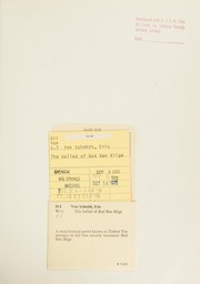 Front cover of The ballad of Bad Ben Bilge by Eric Von Schmidt