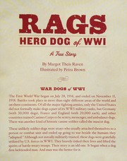 Front cover of Rags Hero Dog of WWI by Margot Theis Raven