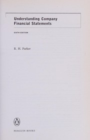 Front cover of Understanding Company Financial Statements by R. H. Parker