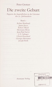 Cover of Die zweite Geburt by Peter Grotzer