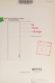 Front cover of Achieving Benefits from Business Change Exploiting Information Systems by Central Computer & Telecommunications Agency