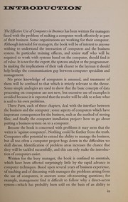 Front cover of The effective use of computers in business by Patrick Alfred Losty
