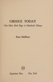 Cover of Greece today by Enas Hellinas