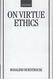 Cover of On virtue ethics by Rosalind Hursthouse