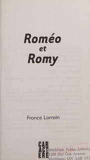 Front cover of Roméo et Romy by France Lorrain