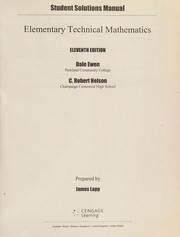 Cover of Elementary technical mathematics by Dale Ewen