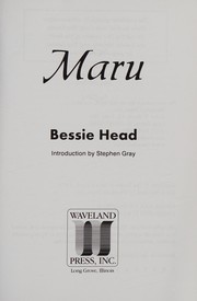 Cover of Maru by Bessie Head