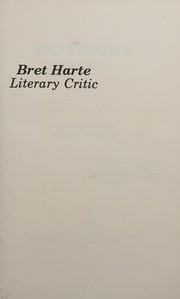 Cover of Bret Harte, literary critic by Patrick D. Morrow