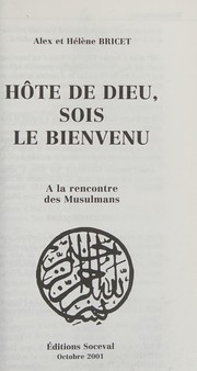 Front cover of Hôte de Dieu, sois le bienvenu by Alex Bricet