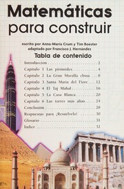 Cover of Matemáticas para construir by Anna-Maria Crum