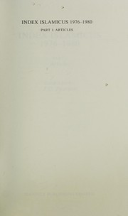 Front cover of Index Islamicus, Fifth Supplement 1976-1980 by J. D. Pearson