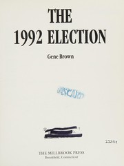 Cover of The 1992 election by Gene Brown